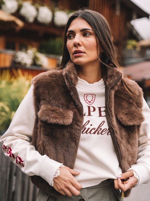 Fake Fur Weste "Cocoa Finesse"