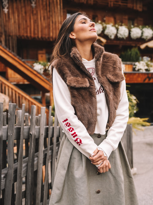Fake Fur Weste "Cocoa Finesse"