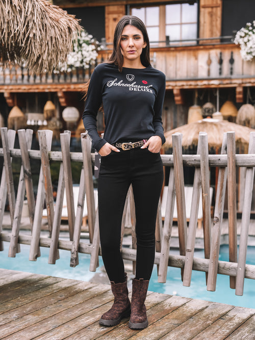 Langarm Shirt "Schneehaserl Deluxe"