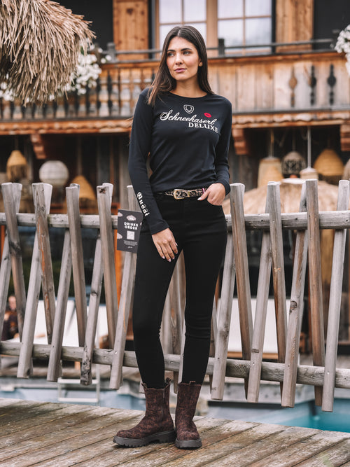 Langarm Shirt "Schneehaserl Deluxe"