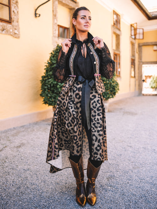 Jeansgilet „Bergleopard“
