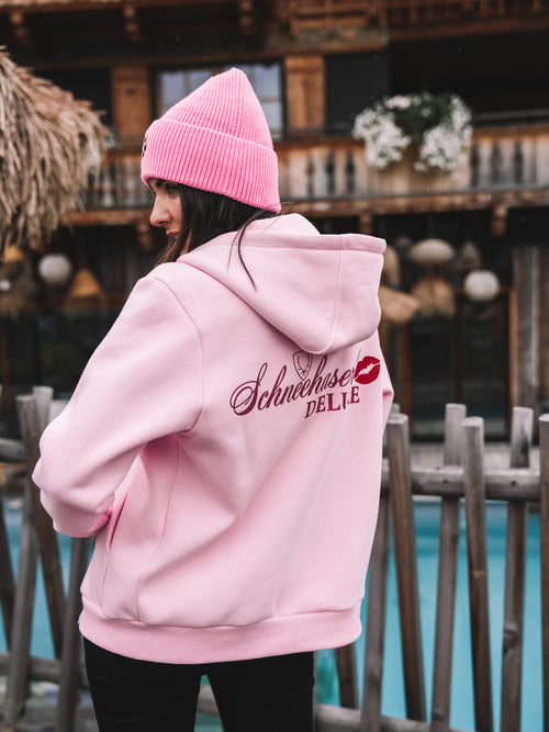 Zip Hoodie "Pink Schneehaserl Deluxe"