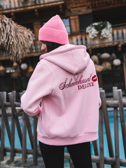 Zip Hoodie "Pink Schneehaserl Deluxe"