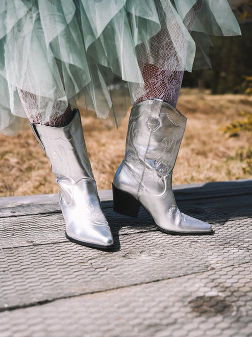 Cowgirl Boots „Silver Stardust“