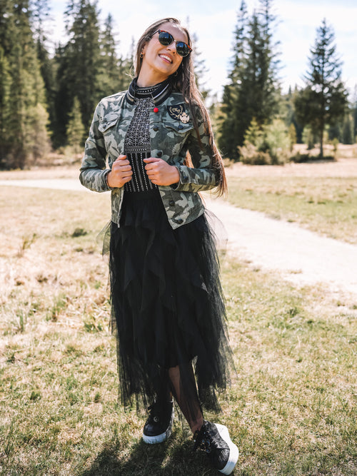 Jeansjacke „Goldrebellin"