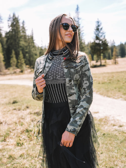 Jeansjacke „Goldrebellin"