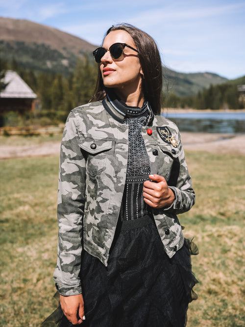 Jeansjacke „Goldrebellin"