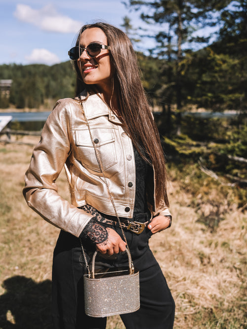 Kunstlederjacke „Sunset Gold“