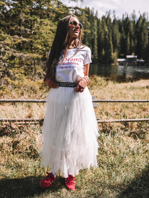 T-Shirt „Less Drama More Bubbles“