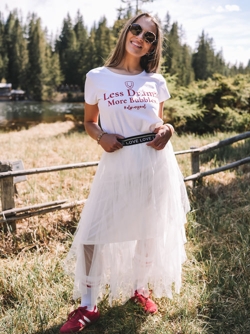 T-Shirt „Less Drama More Bubbles“