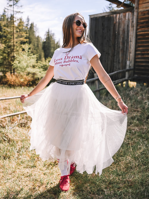 T-Shirt „Less Drama More Bubbles“