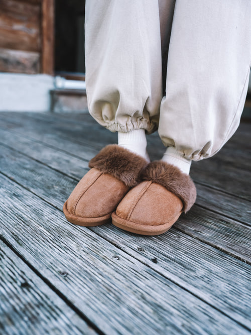 Fake-Fur-Slipper "Cocoa Kiss"