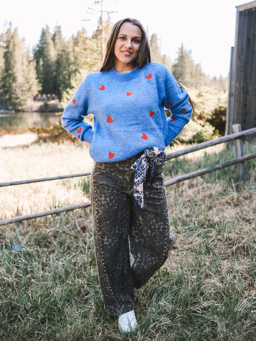 Pullover „Strawberry Blues“