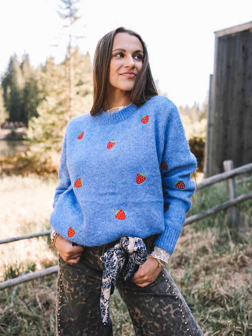 Pullover „Strawberry Blues“