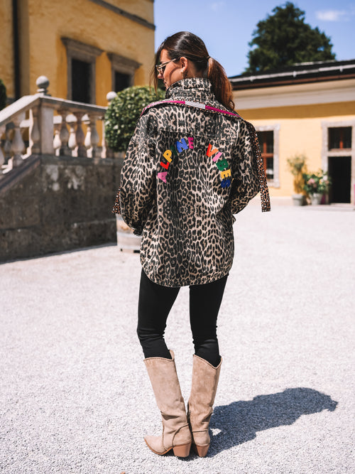 Oversized Jeansjacke „Alpine Vibes“