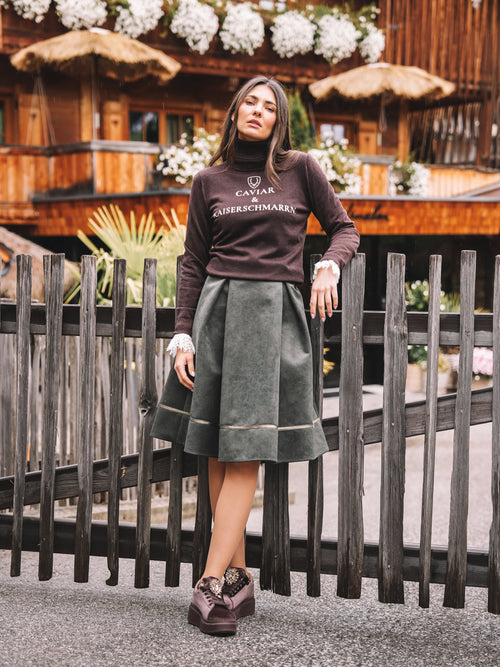 Rollkragen Pullover "Alpine Delikatesse"
