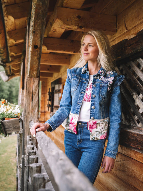 Jeansjacke „Blooming Alps“