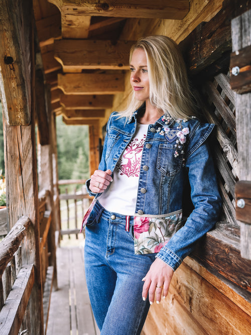 Jeansjacke „Blooming Alps“