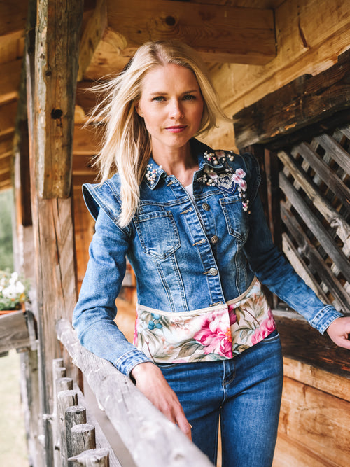 Jeansjacke „Blooming Alps“