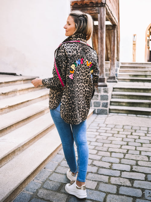 Oversized Jeansjacke „Alpine Vibes“