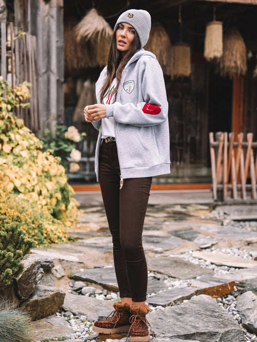 Zip Hoodie "Alpine Glam Club"