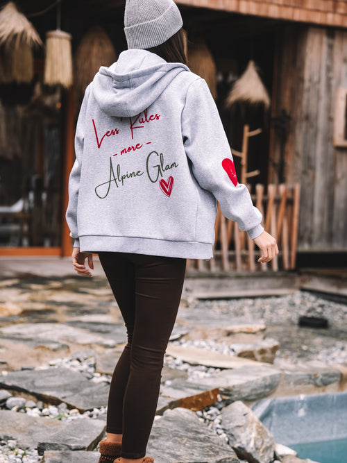 Zip Hoodie "Alpine Glam Club"