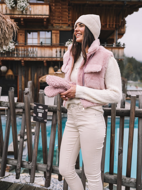 Fake Fur Weste "Rosé Allure"