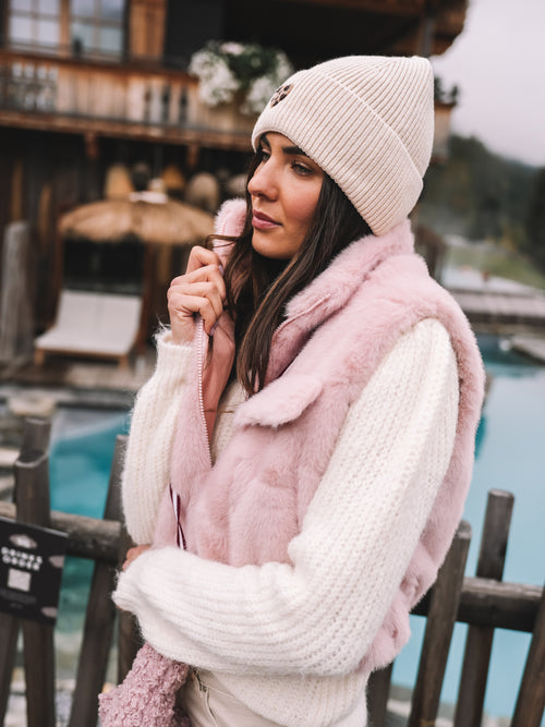 Fake Fur Weste "Rosé Allure"