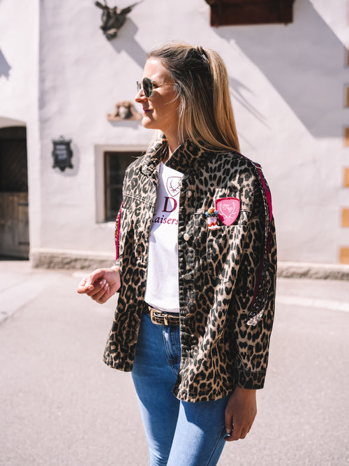 Oversized Jeansjacke „Alpine Vibes“
