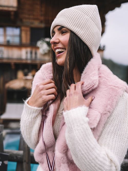 Fake Fur Weste "Rosé Allure"