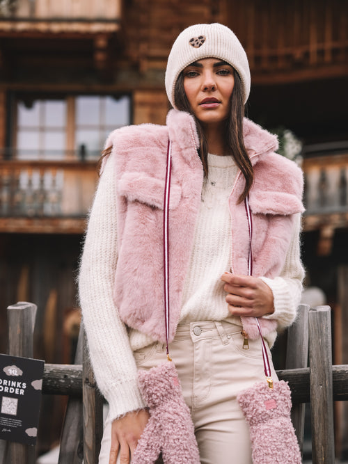 Fake Fur Weste "Rosé Allure"