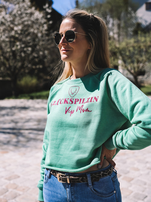 Boxy Pulli „Glückspilzin“