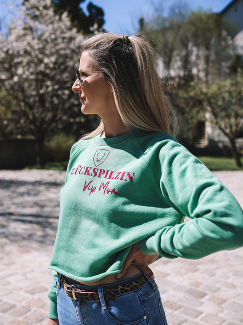 Boxy Pulli „Glückspilzin“