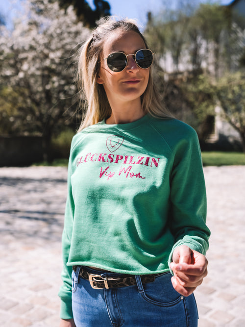 Boxy Pulli „Glückspilzin“