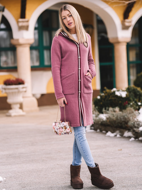 Strickmantel „Rosé Alpenharmonie“