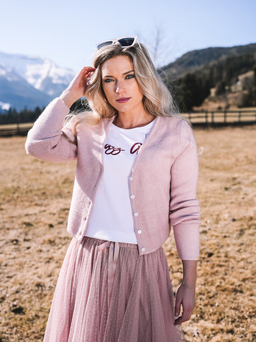 Strickjacke „Rosenquarz“