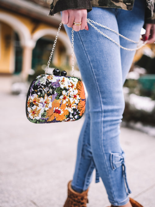 Tasche "Glitter Blossom"