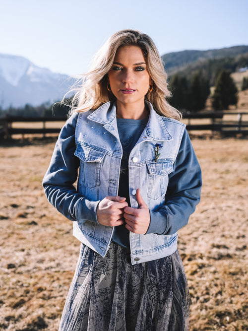 Jeansweste „Ice Glow“