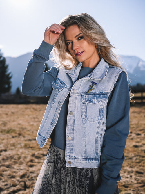 Jeansweste „Ice Glow“