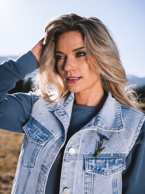 Jeansweste „Ice Glow“