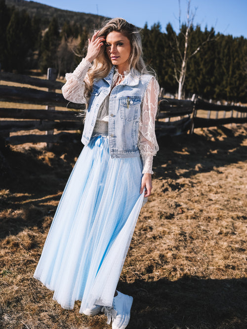 Jeansweste „Ice Glow“