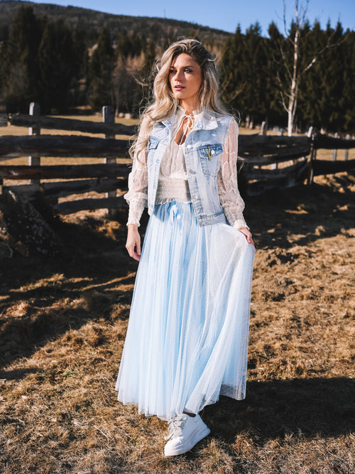 Jeansweste „Ice Glow“
