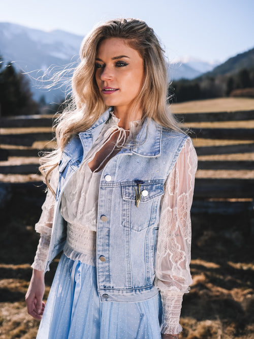 Jeansweste „Ice Glow“