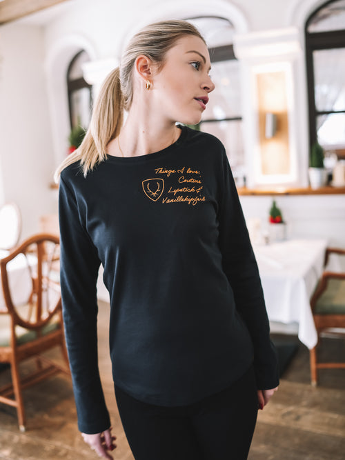 Langarm Shirt "Lipstick & Kipferl“