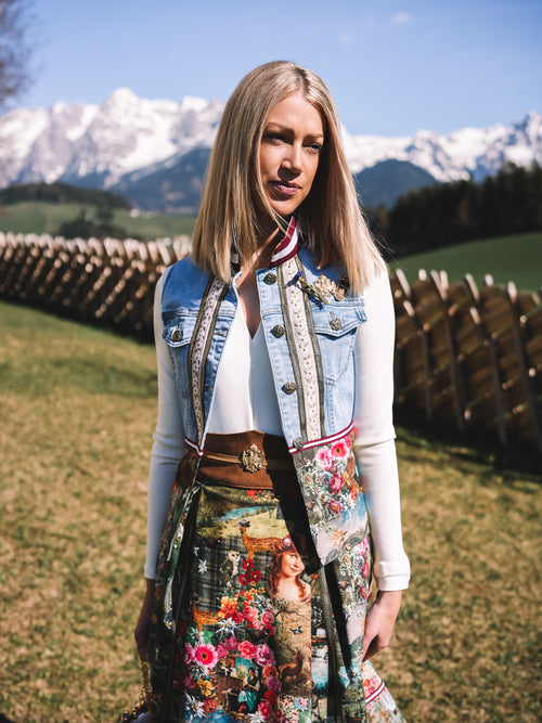 Jeansgilet „Waldmädchen“