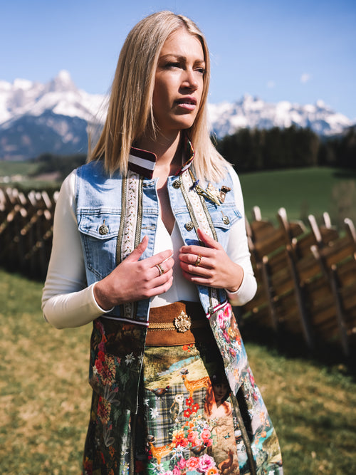Jeansgilet „Waldmädchen“
