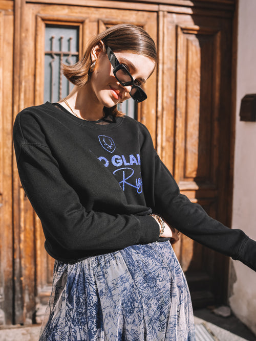 Cropped Pullover „Blue Signature“