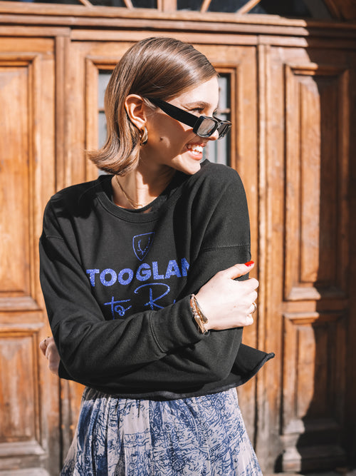 Cropped Pullover „Blue Signature“