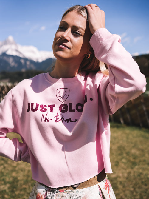 Boxy Pulli „Just Glow“ - Pink