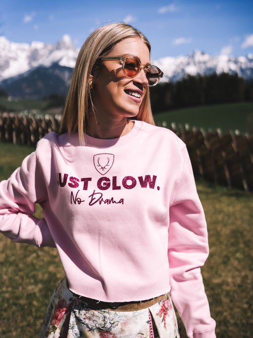 Boxy Pulli „Just Glow“ - Pink